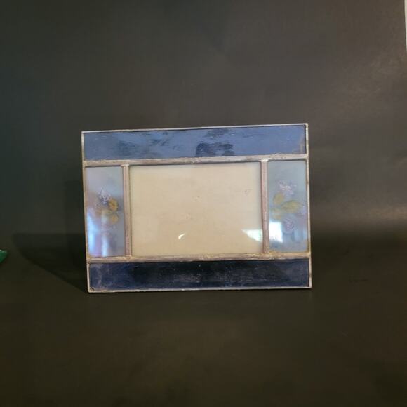 Vintage 7.75x5.75 Glass Frame w/ Pressed Flowers Fits 5x7 Photo - Picture 2 of 10